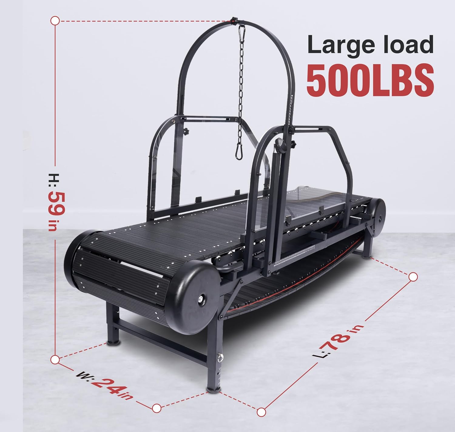 Large KISFLY 2026 Large Dog Treadmill – Heavy Duty Non‑Electric Slatmill with Adjustable Ramp & Pedometer