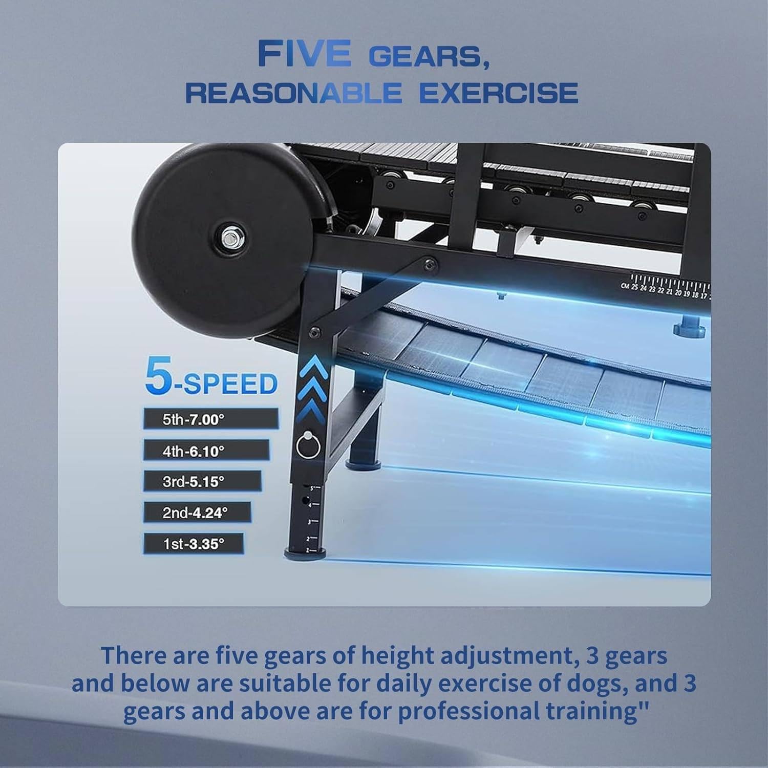 ToyMommy 2026 Dog Treadmill – Non‑Electric Slatmill for Medium & Large Dogs, Adjustable Ramp, Supports 300 lbs