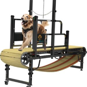 PawPaw’s 2026 Large Dog Treadmill – Non‑Electric Slatmill with Adjustable Height, Supports 330 lbs