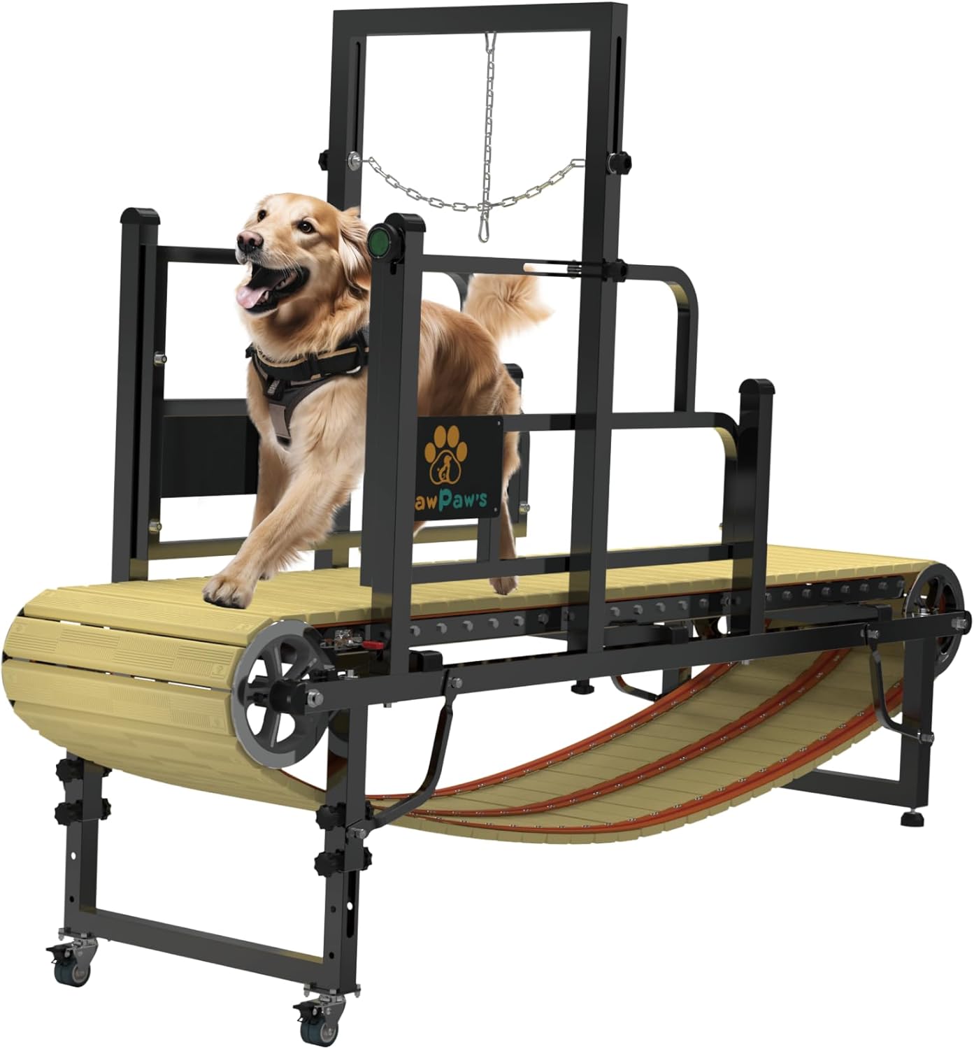 PawPaw’s 2026 Large Dog Treadmill – Non‑Electric Slatmill with Adjustable Height, Supports 330 lbs