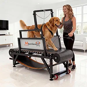 Adjustable Resistance, Disc Brake & 500LBS Capacity for Large/Medium/Small Dogs, Indoor Outdoor Use