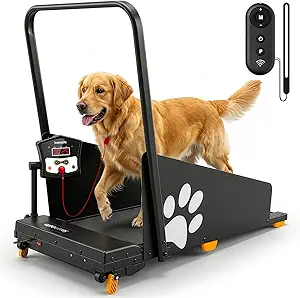 SereneLife Foldable Dog Treadmill – Indoor Pet Exercise Machine with Incline, Remote Control, LED Display & Quiet Motor (0.5–5 MPH)