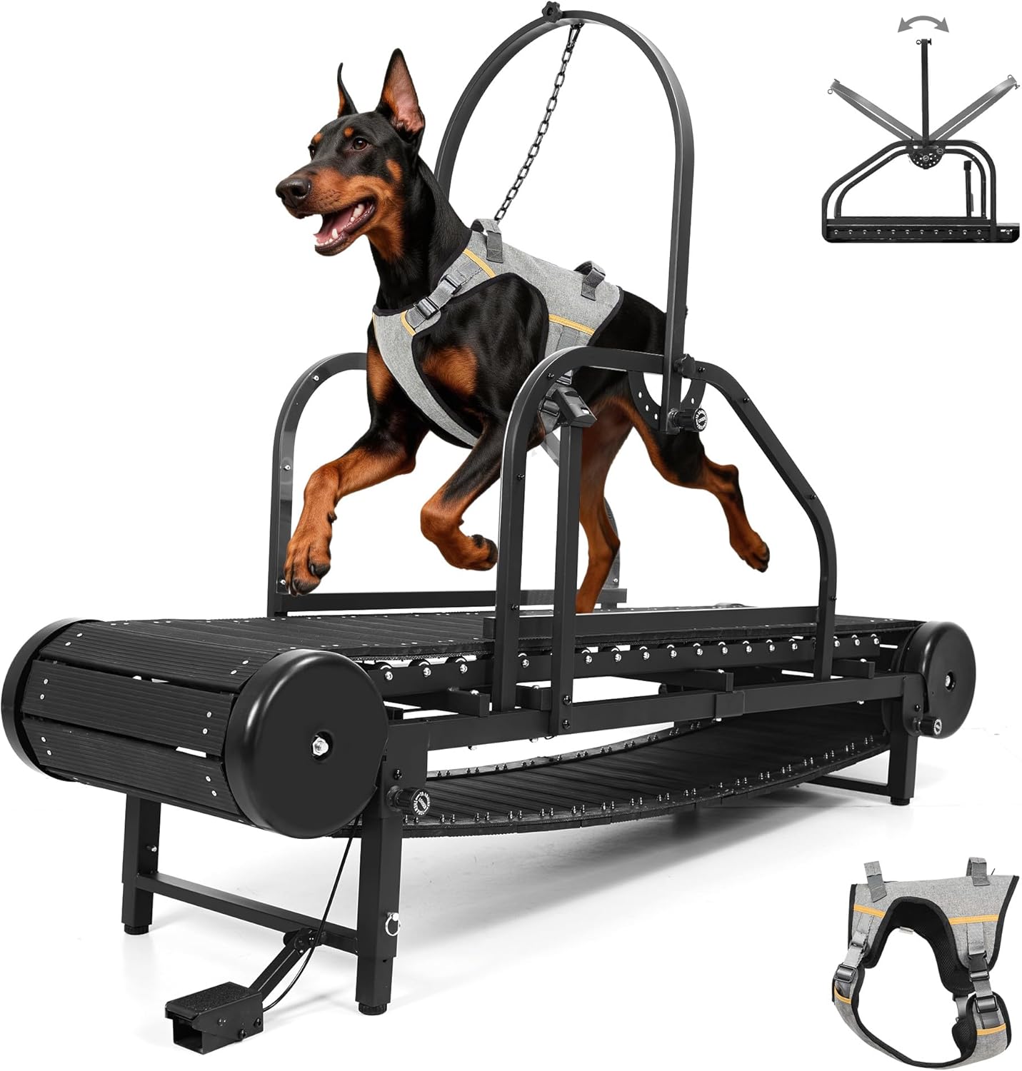 Raenate 2026 Large Dog Treadmill – Non‑Electric, Heavy Duty Indoor Running Machine with Foot Brake