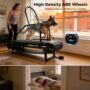 Hsaupi 2026 XL Dog Treadmill – Non‑Electric Slatmill with Foot Brake, Adjustable Incline, Supports 500 lbs
