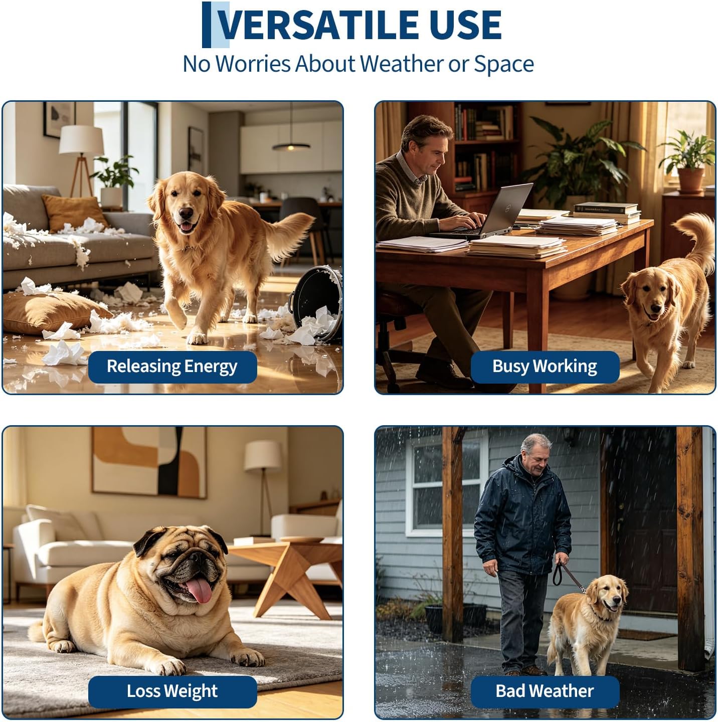 Garvee 2026 Dog Treadmill – Non‑Electric Slatmill with Adjustable Ramps & Brake, Supports 330 lbs