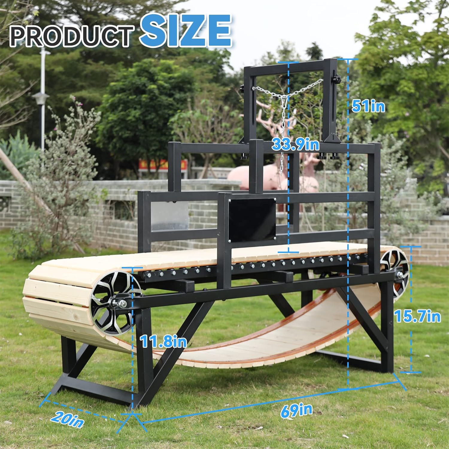 BowWowTread 2026 Dog Treadmill – Non‑Electric Slatmill for Large & Medium Dogs, Indoor Fitness, Supports 220 lbs