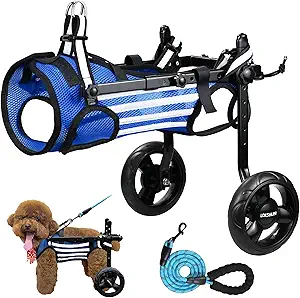 2024 Upgraded Dog Wheelchair – Small Back‑Leg Support Cart for Disabled Dogs, Lightweight & Adjustable